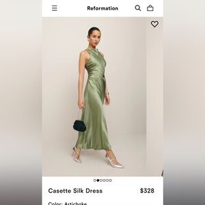 Reformation Casette Silk Dress